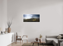 Load image into Gallery viewer, 109 x 50 cm, William Turner Print mit 2cm Weißrand Chaîne des Puys, Volvic Volcano