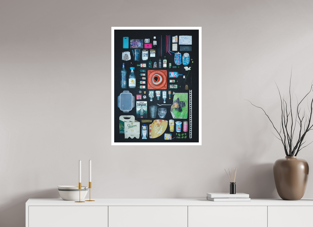 60 x 80 cm, William Turner Print mit 2cm Weißrand Wastelands, Hamburg, St Pauli neighbourhood